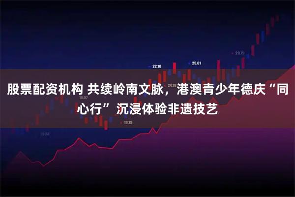 股票配资机构 共续岭南文脉，港澳青少年德庆“同心行” 沉浸体验非遗技艺